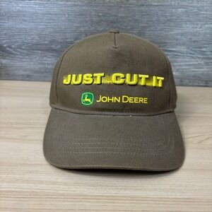 Vintage John Deere Hat Cap Snapback Brown Just Cut It